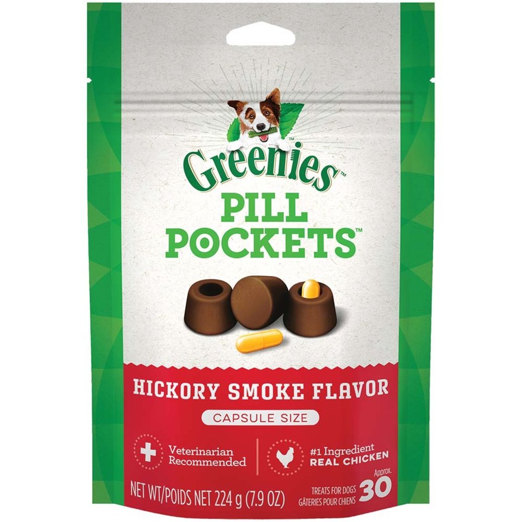 View larger image of Pill Pockets for Dogs - Hickory Smoke-Capsule-224g