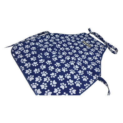 Grooming Apron - Navy & White Puppy Paws