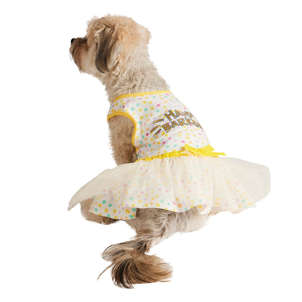 View larger image of Hotel Doggy, Happy Barkday Dress - Marshmallow