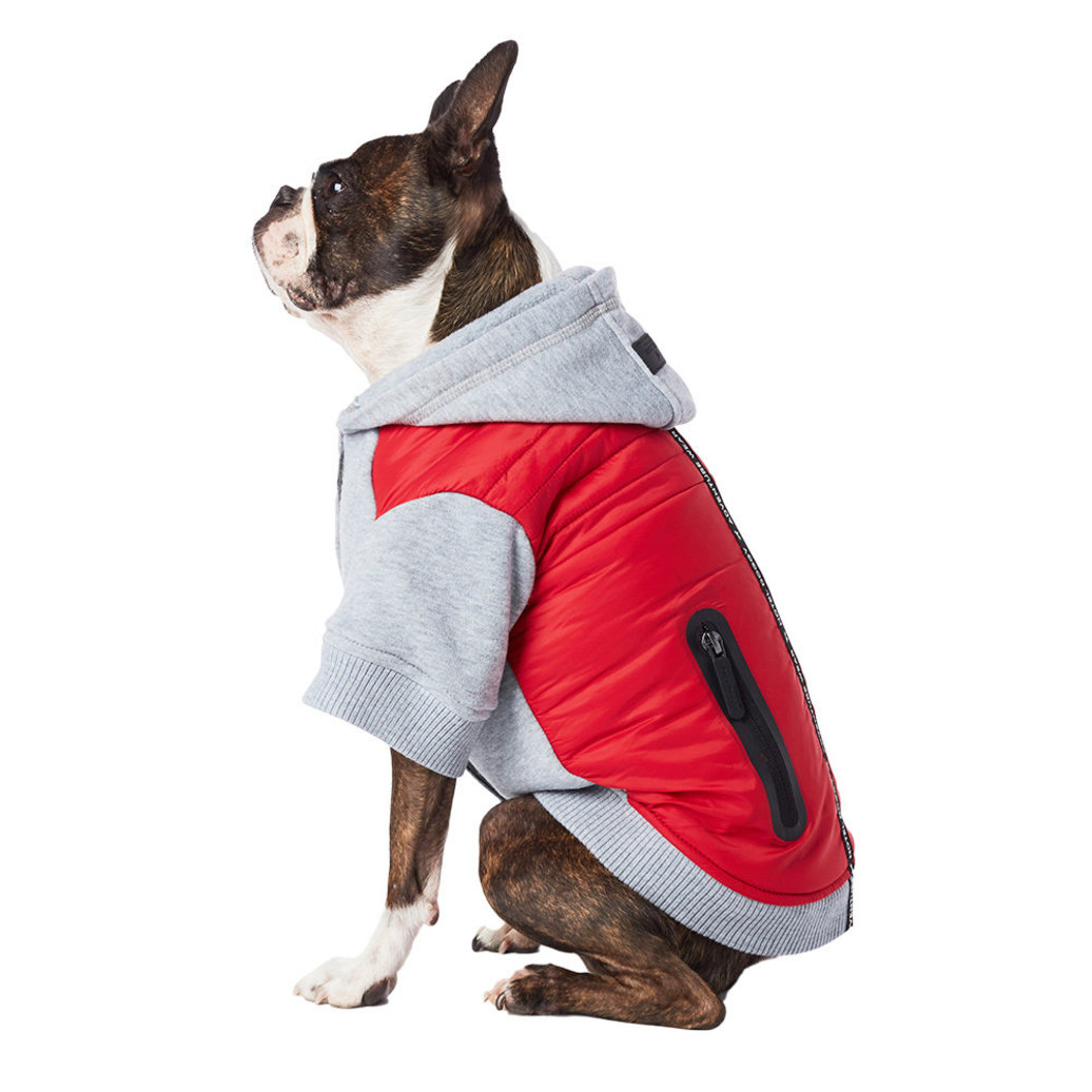 View larger image of Hotel Doggy, Jybrid Hoody w/ Micro Fleece - Fiery Red/Grey