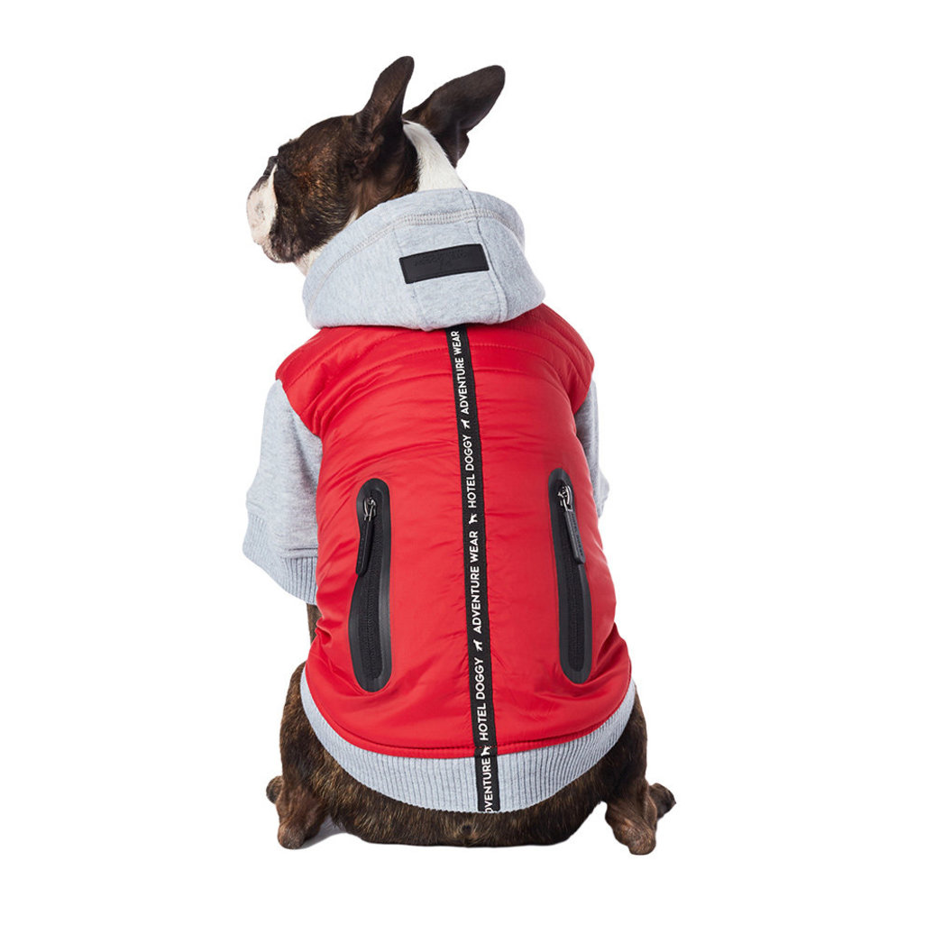 View larger image of Hotel Doggy, Jybrid Hoody w/ Micro Fleece - Fiery Red/Grey