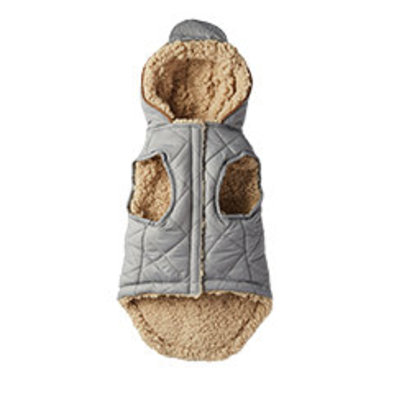 Quilted Hoodie Coat - Alloy