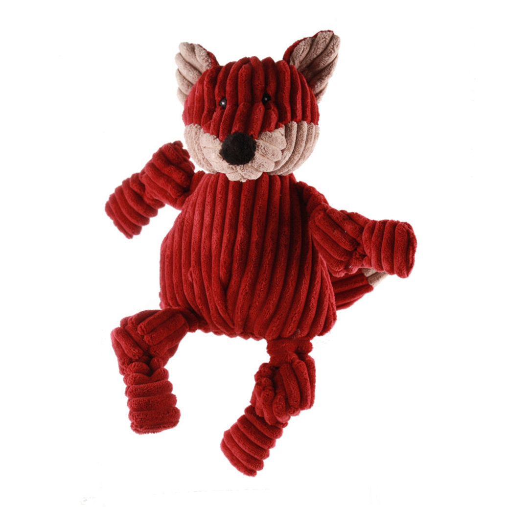 View larger image of Corduroy Sock Knottie Fox - Maroon/Tan - Large