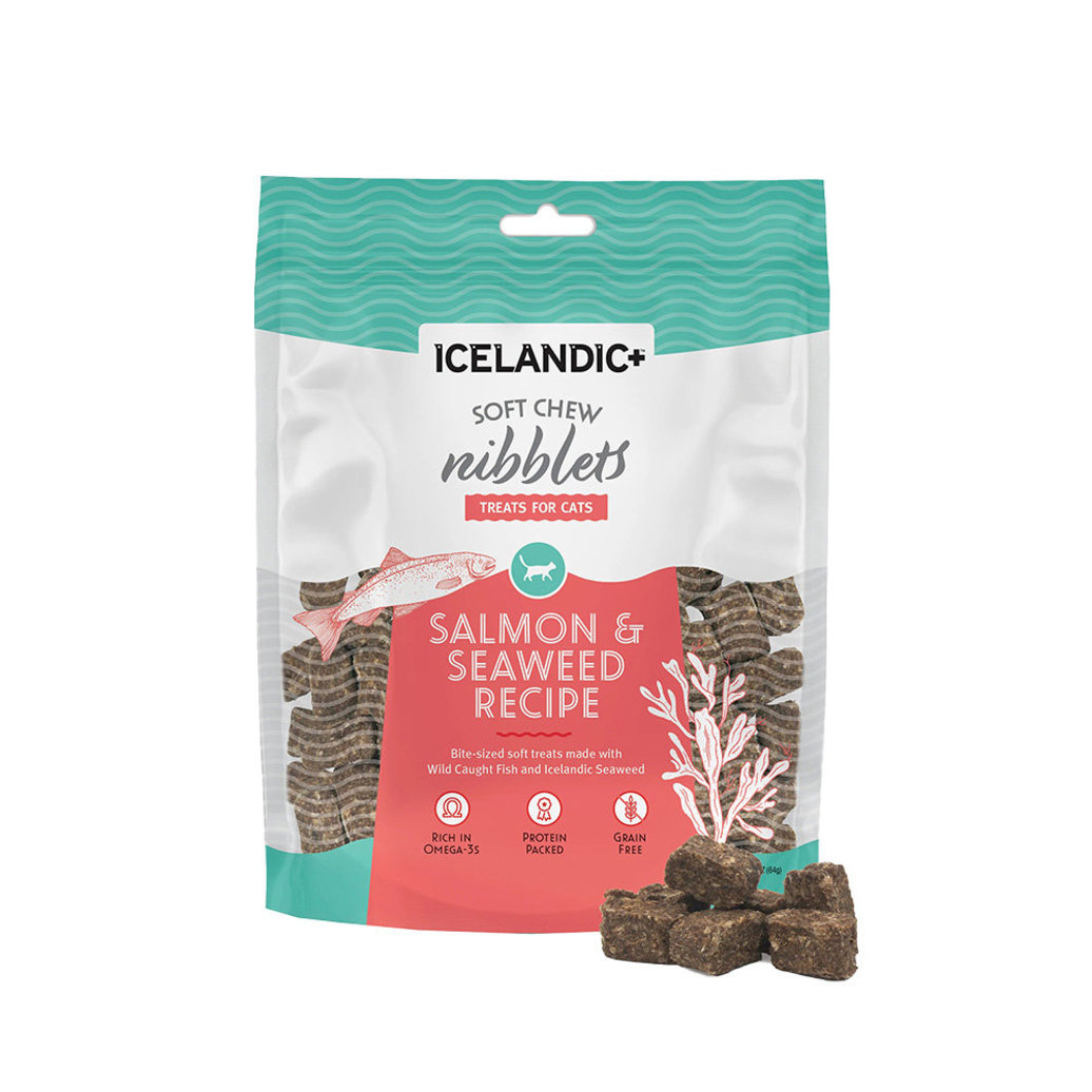 View larger image of Icelandic+, Feline Soft Chew Nibblets - Salmon & Seaweed - 2.5 oz