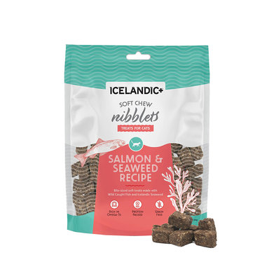 Icelandic+, Feline Soft Chew Nibblets - Salmon & Seaweed - 2.5 oz