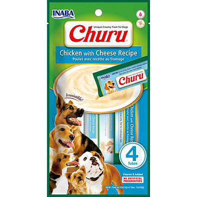 Churu Purees Dog Treat - Chicken w/ Cheese - 56 g