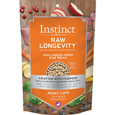 Instinct Raw Longevity,  Freeze-Dried Raw Meals - Farm-Raised Rabbit