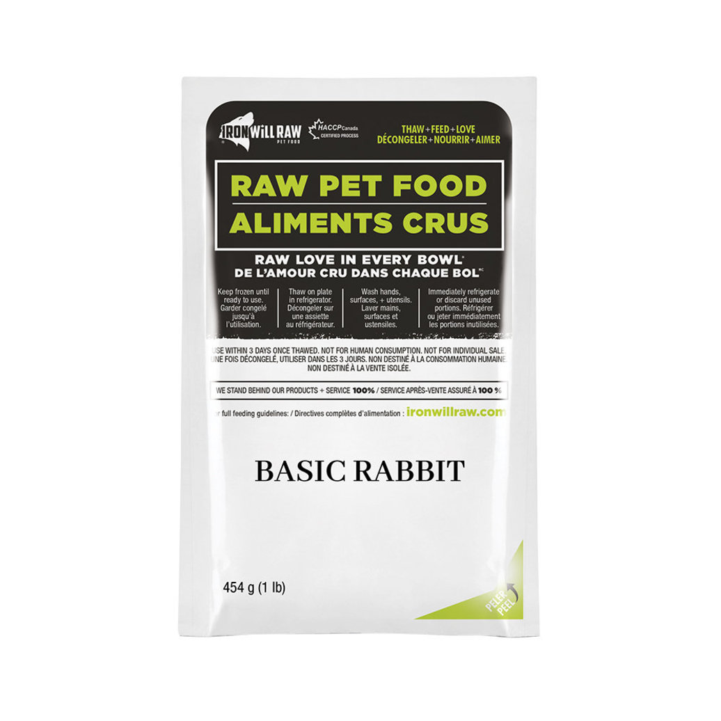 View larger image of Iron Will Raw, Basic Rabbit - 2.72 kg