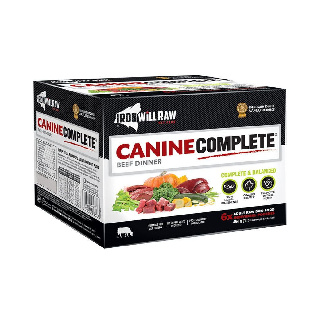 View larger image of Iron Will Raw, Canine Complete, Beef Dinner - 2.72 kg