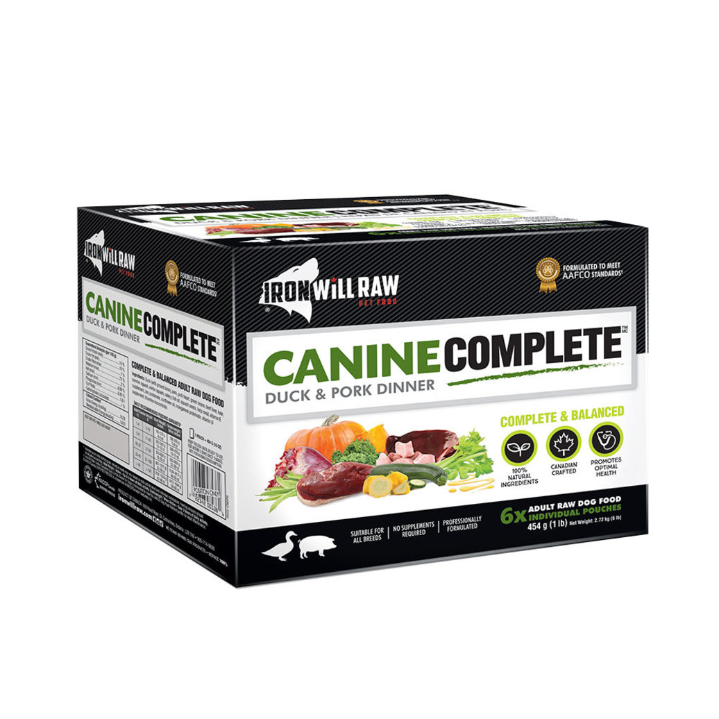 View larger image of Iron Will Raw, Canine Complete, Duck & Pork Dinner - 2.72 kg
