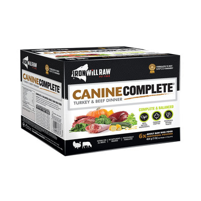 Iron Will Raw, Canine Complete, Turkey & Beef Dinner - 2.72 kg