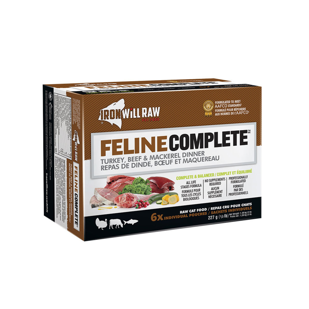 View larger image of Iron Will Raw, Feline Complete, Turkey,Beef and Mackerel Dinner - 1.36kg