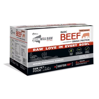 Iron Will Raw, Basic, Beef - 2.72 kg