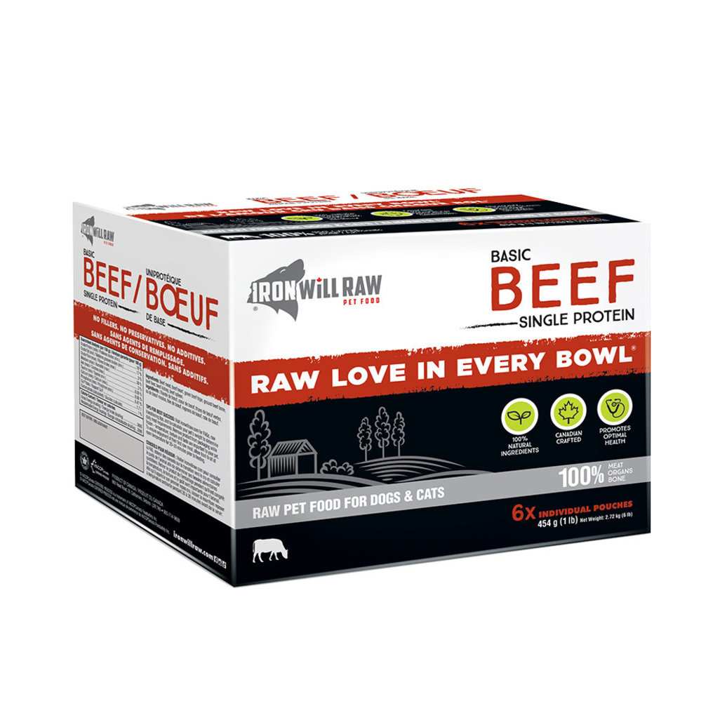 View larger image of Iron Will Raw, Basic, Beef - 2.72 kg