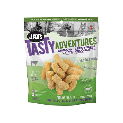 JAY'S TASTY ADVENTURES, Yellow Pea & Beef Liver Crunchy Crisps - 97g