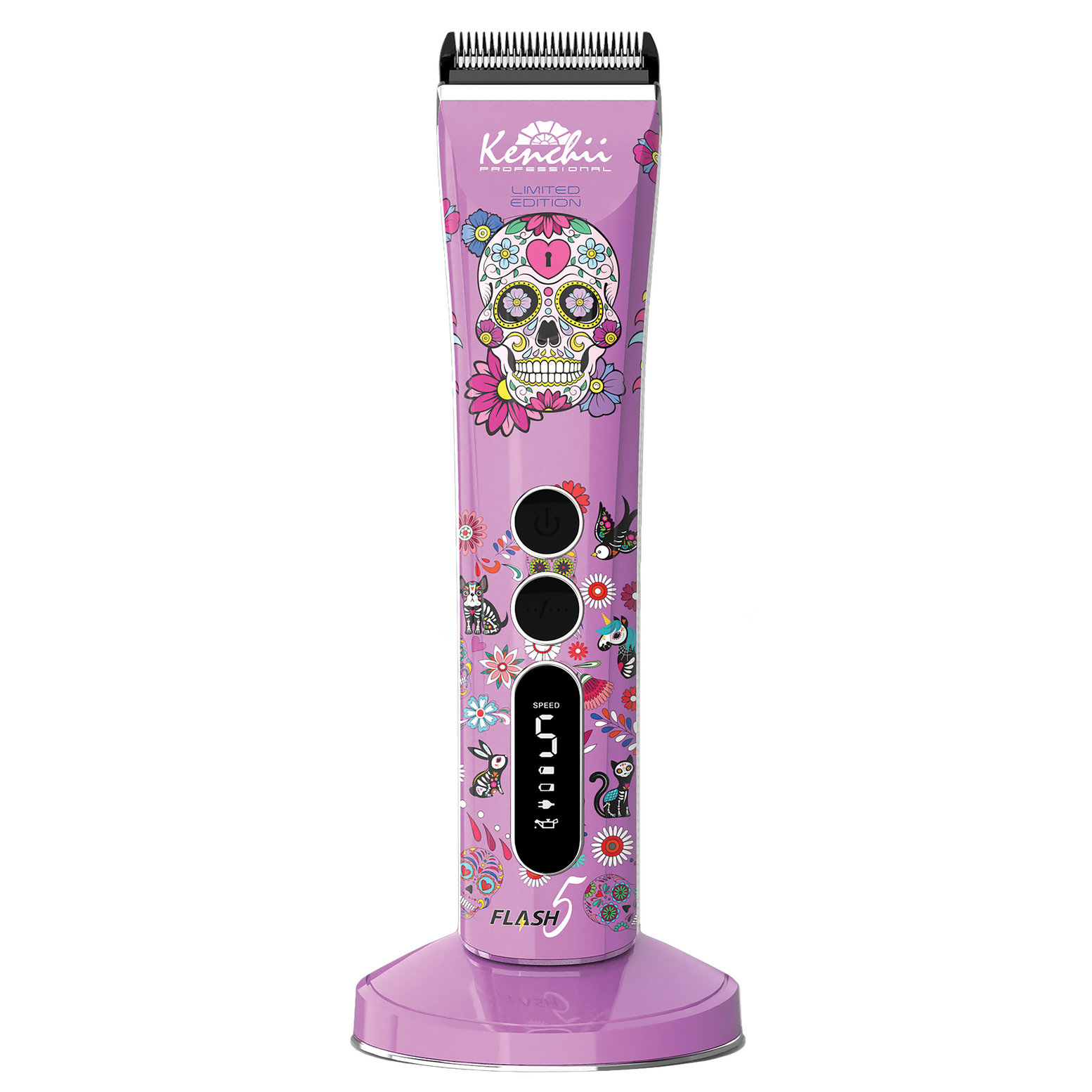 Kenchii FLASH5 5 in 1 Clipper Skull Design Purple Ren s Pets