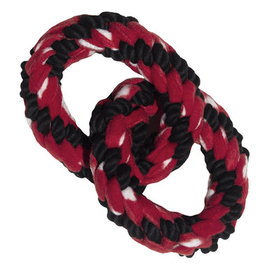 KONG, Signature Rope - Double Ring Tug - Toss Dog Toy
