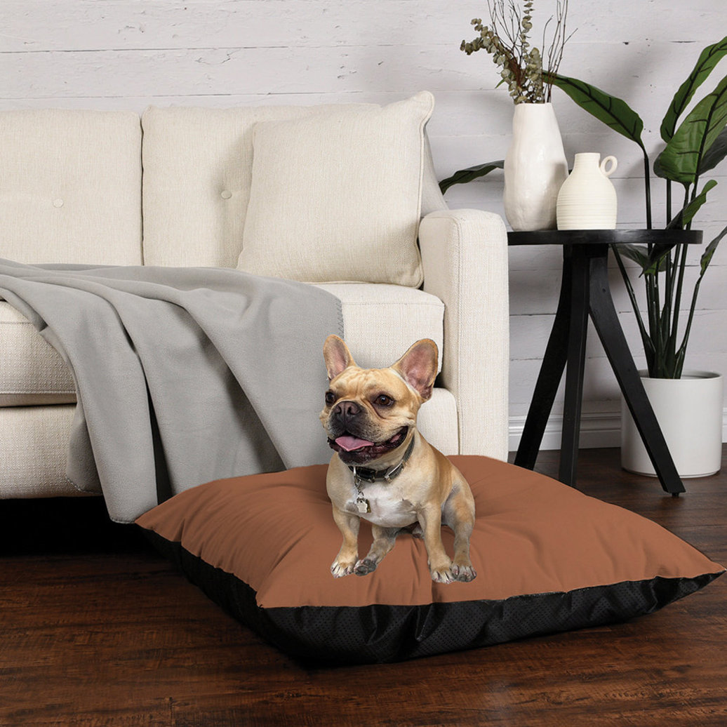 View larger image of Lazy Tails, Faux Suede Pet Bed - 27" x 32" - Brown