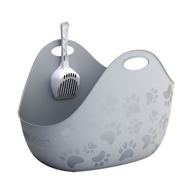 Litter Box with Scoop - Grey