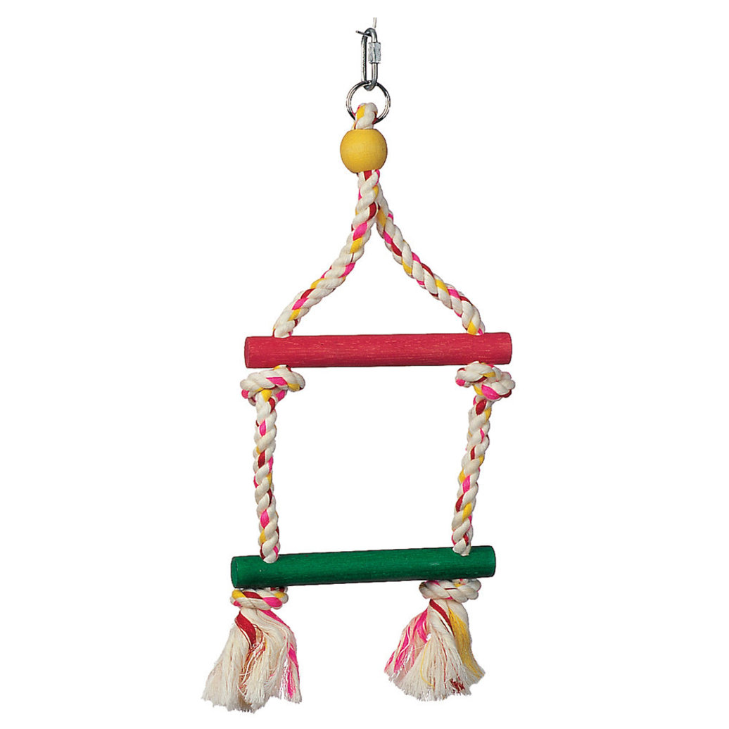 View larger image of Jungleworld Bird Toy - 2 Step Rope Ladder - Small