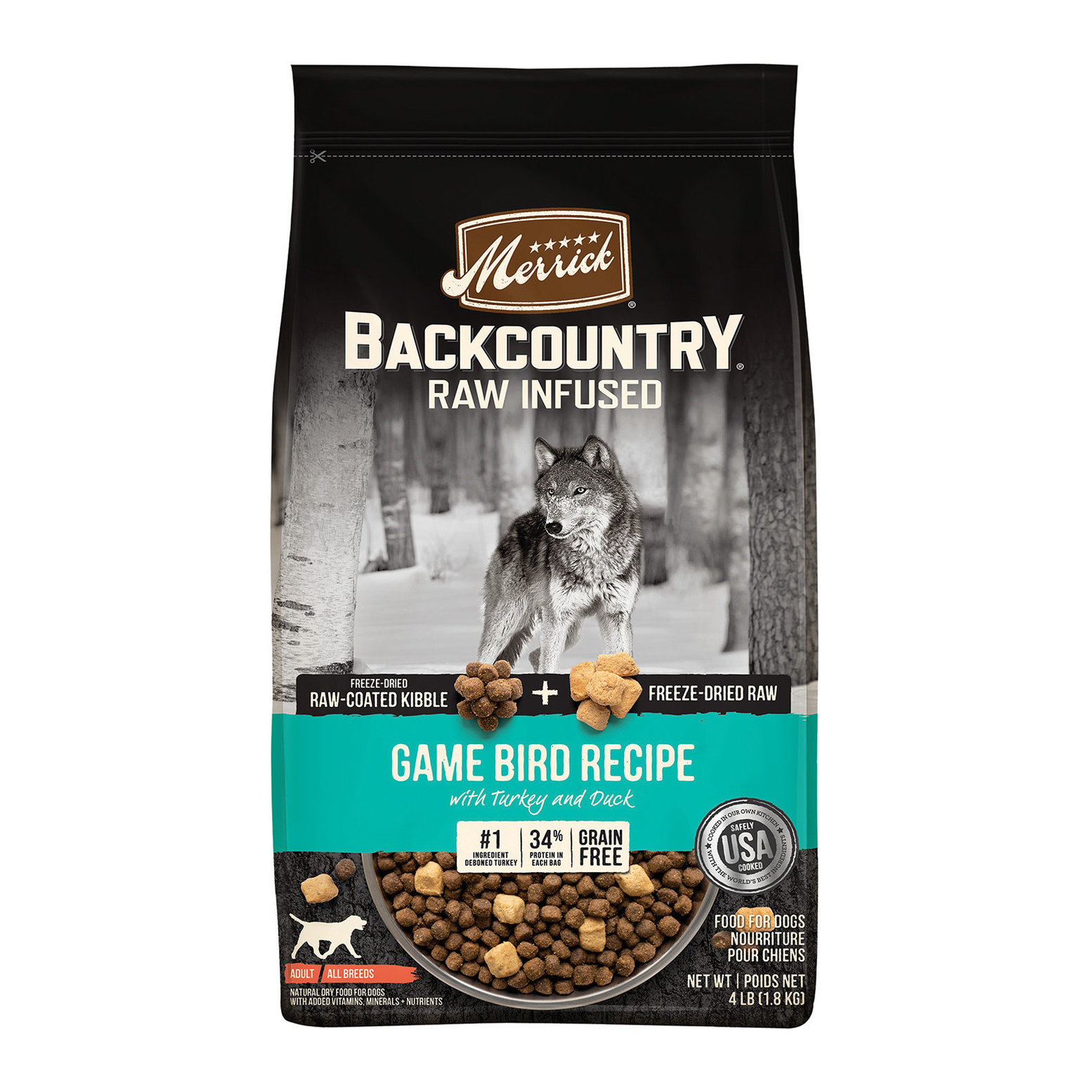 Merrick Grain Free Backcountry Raw Infused Game Bird Ren s Pets