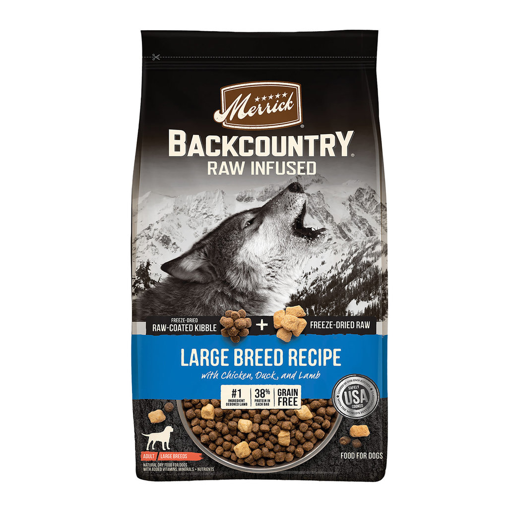 View larger image of Merrick, Grain Free Backcountry Raw Infused Large Breed - 9.07 kg - Dry Dog Food