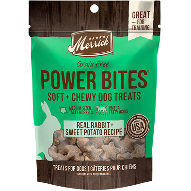 Merrick, Power Bites - Real Rabbit + Sweet Potato Recipe - 6 oz - Dog Treat