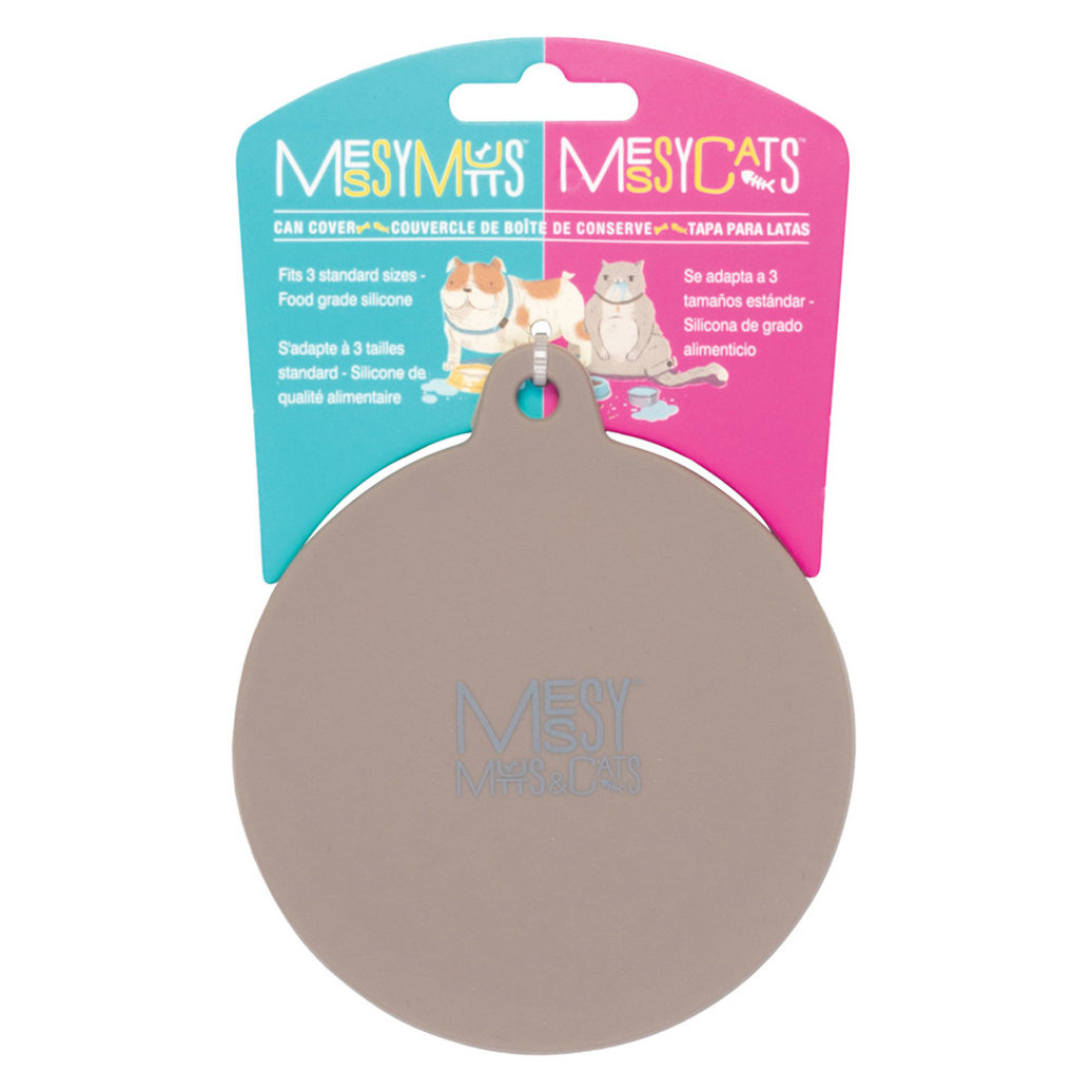 View larger image of Messy Mutts, Silicone Universal Can Cover - Grey - 2.5" - 3.3" 