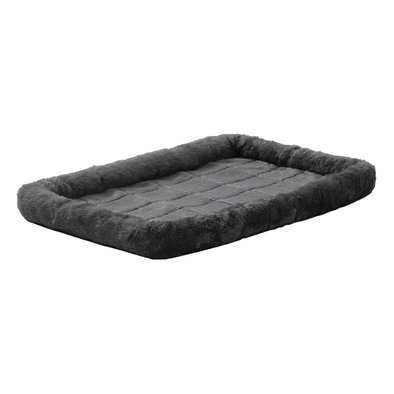 Quiet Time, Bolster Bed, Synthetic Sheepskin - Gray