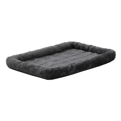 Quiet Time, Bolster Bed, Synthetic Sheepskin - Gray