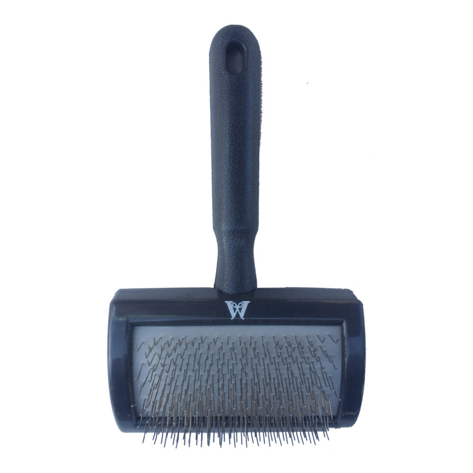 Curved slicker outlet brush