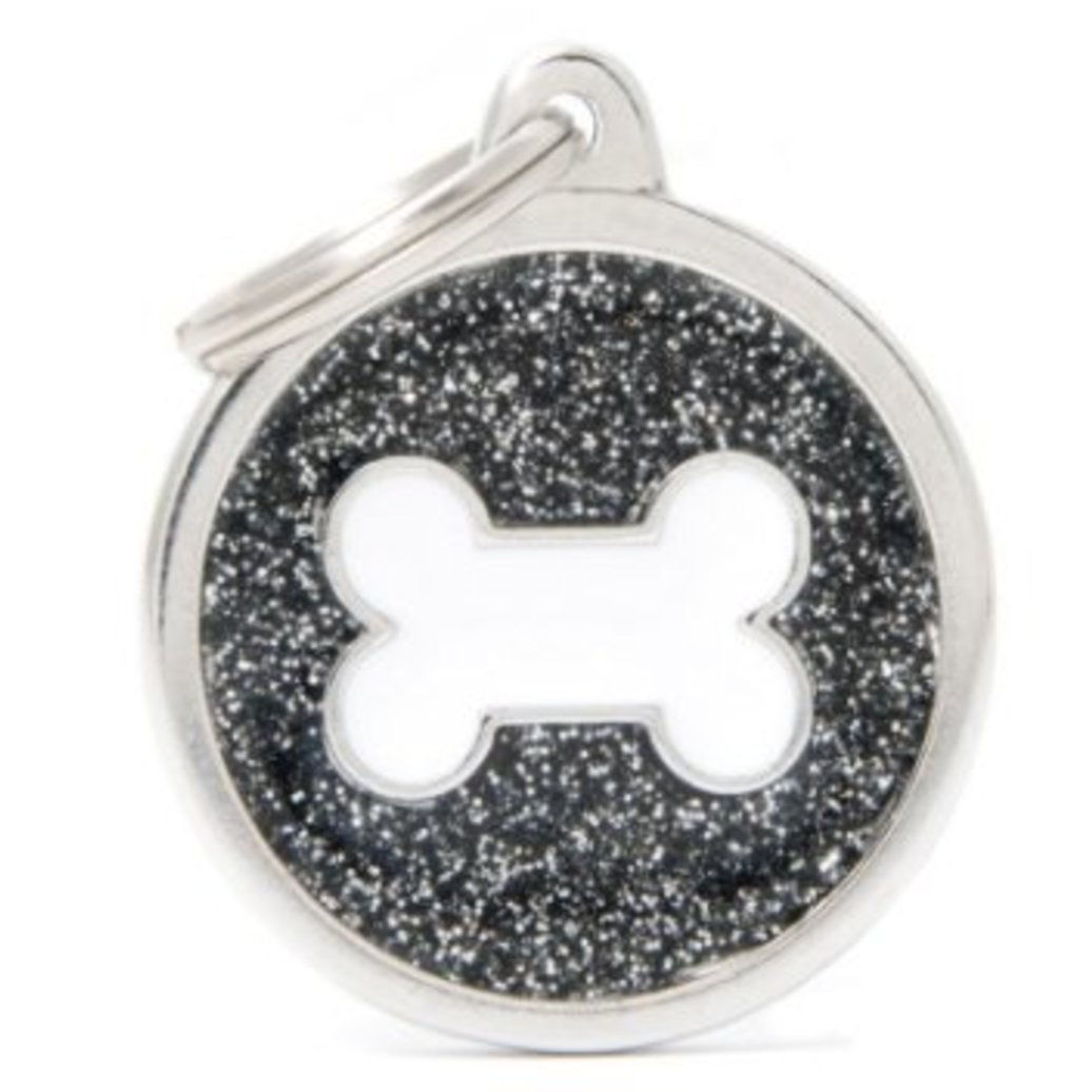View larger image of MyFamily, Glitter - Black w/ White Bone