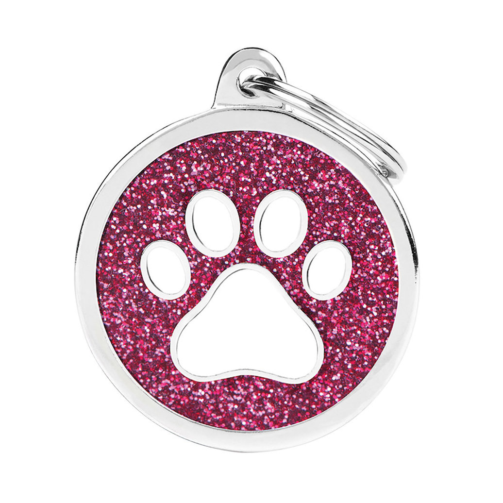 View larger image of MyFamily, Glitter - Pink w/ White Paw