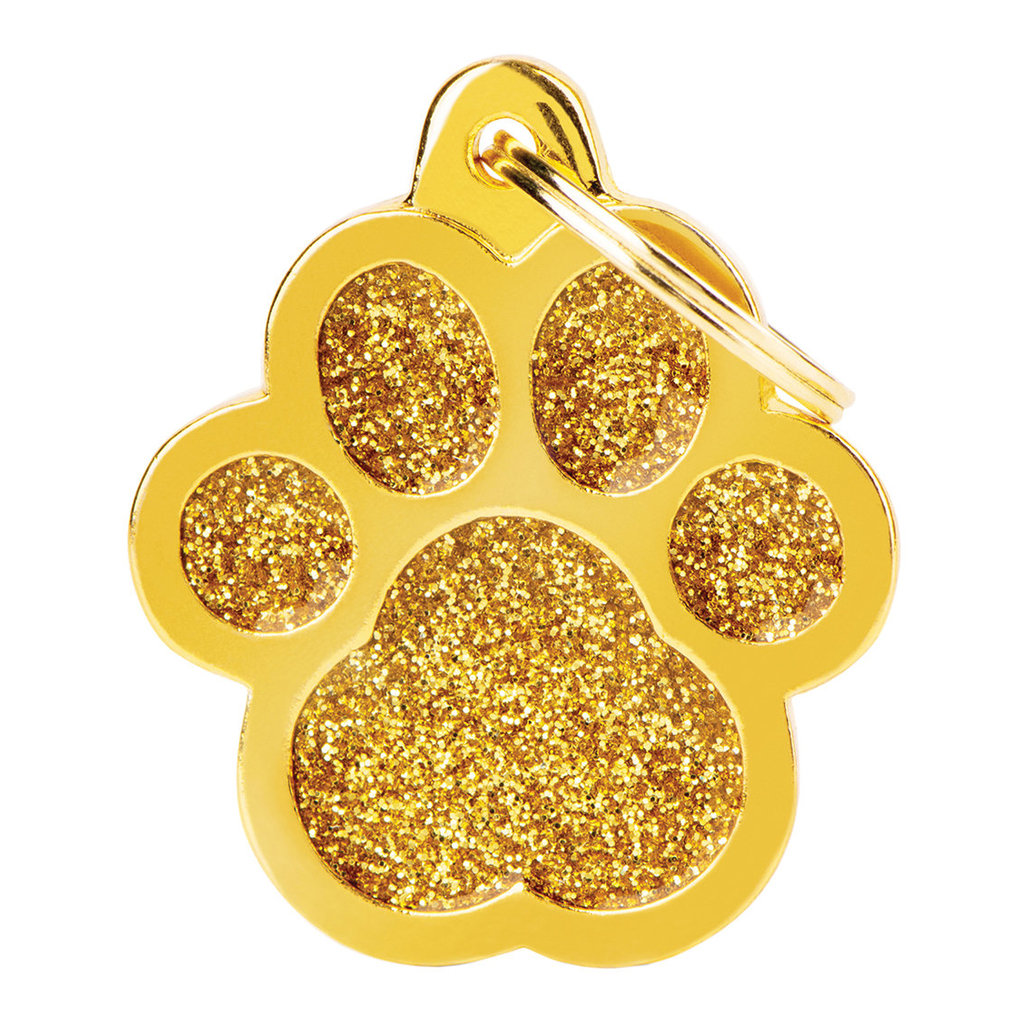 View larger image of MyFamily, Paw Glitter - Gold - Big