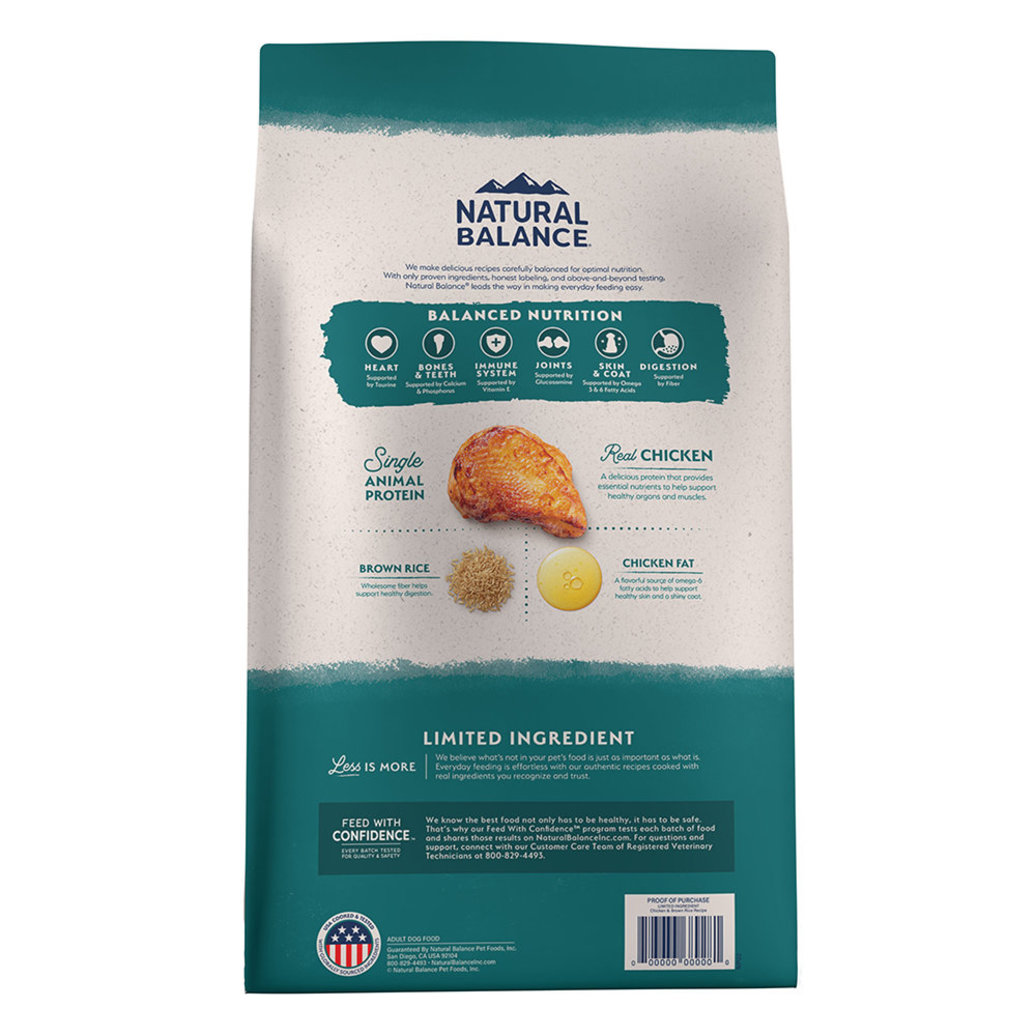 View larger image of Natural Balance, Adult - LID - Chicken & Rice - Dry Dog Food