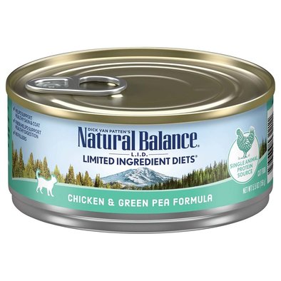 Natural Balance, Cat Can L.I.D. Chicken & Green Pea  - 5.5 oz - Wet Cat Food