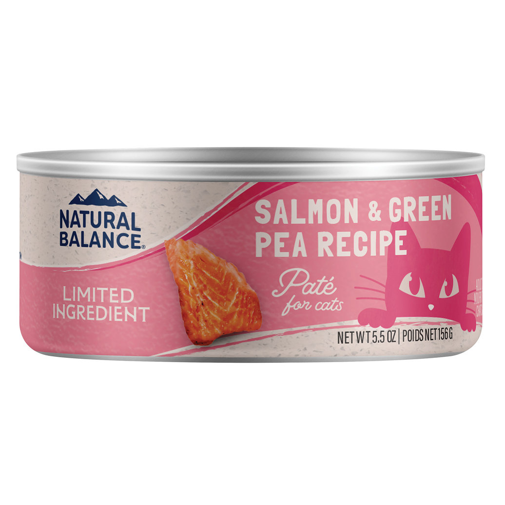 View larger image of Natural Balance, Cat Can L.I.D. Salmon & Green Pea  - 5.5 oz - Wet Cat Food