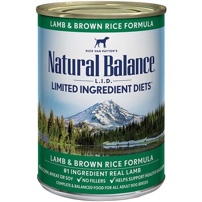 Natural Balance, Limited Ingredient Canned Dog Formula, Lamb & Brown Rice - 369 g