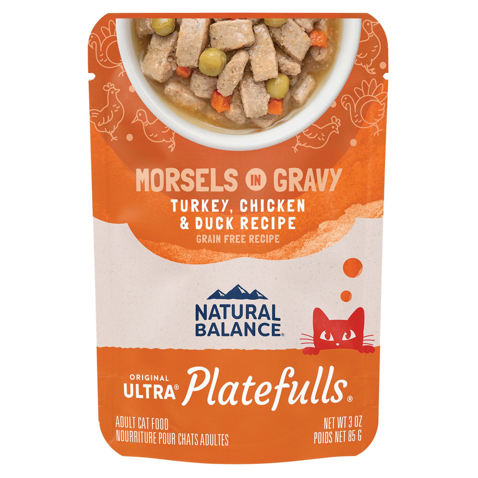 Natural Balance Platefull Cat Wet Trky Chkn Duck Frmla Grvy 85 g Ren s Pets