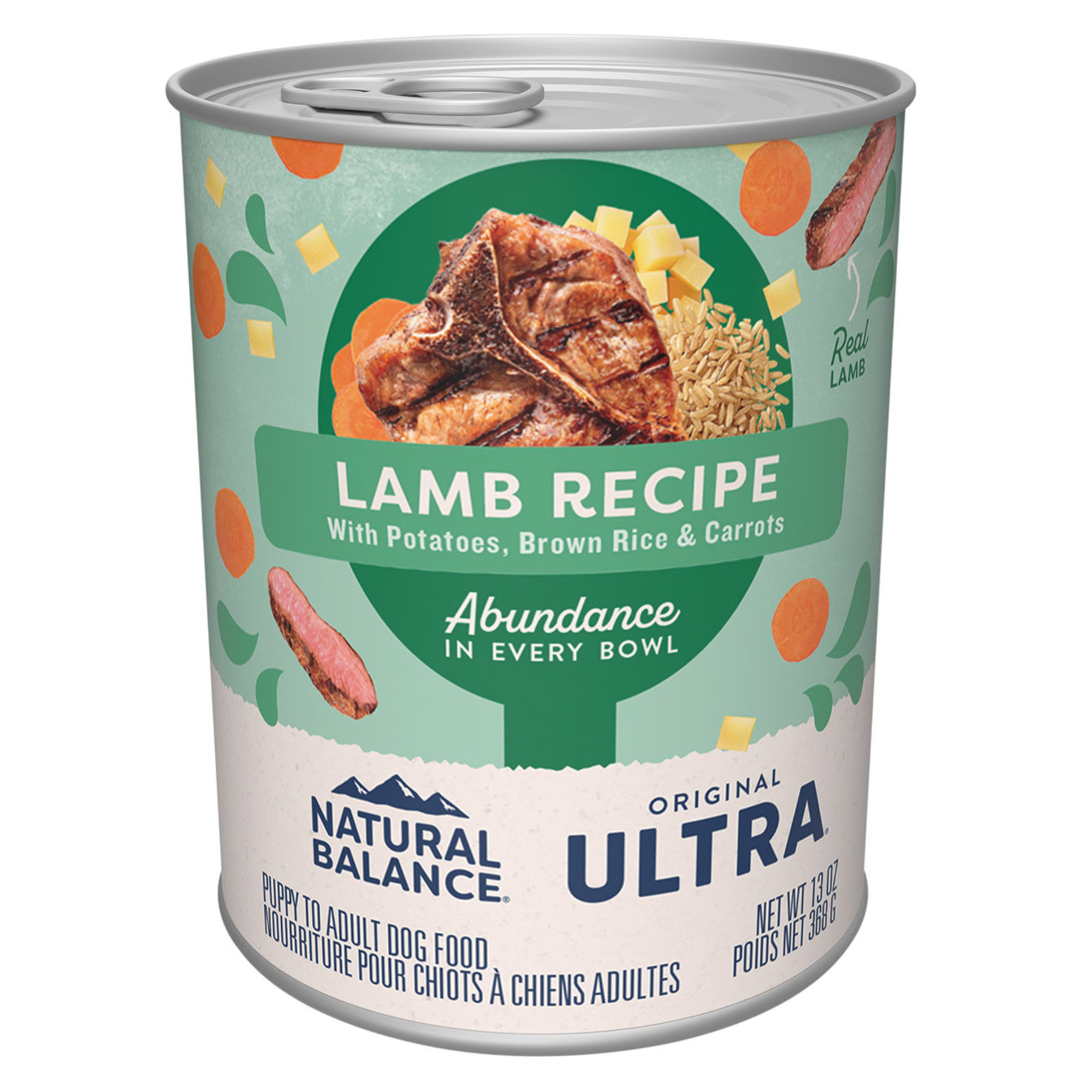 Natural Balance Ultra Prem Can Dog Frmla Lamb Rice 369 g