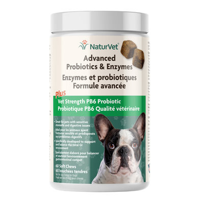 NaturVet, Advanced Probiotics & Enzymes - 65 ct