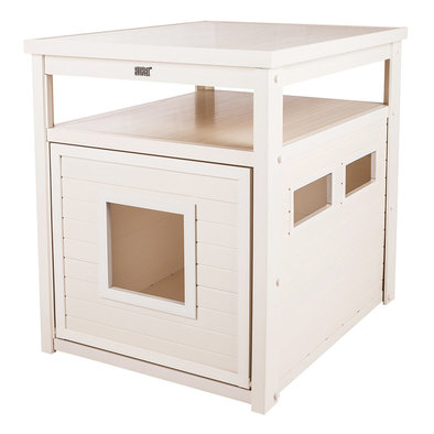 New Age Pet, LitterLoo Litter Box Cover - End Table - Antique White