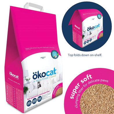 Okocat, Soft Step Natural Wood Clumping Litter - 3.8 kg