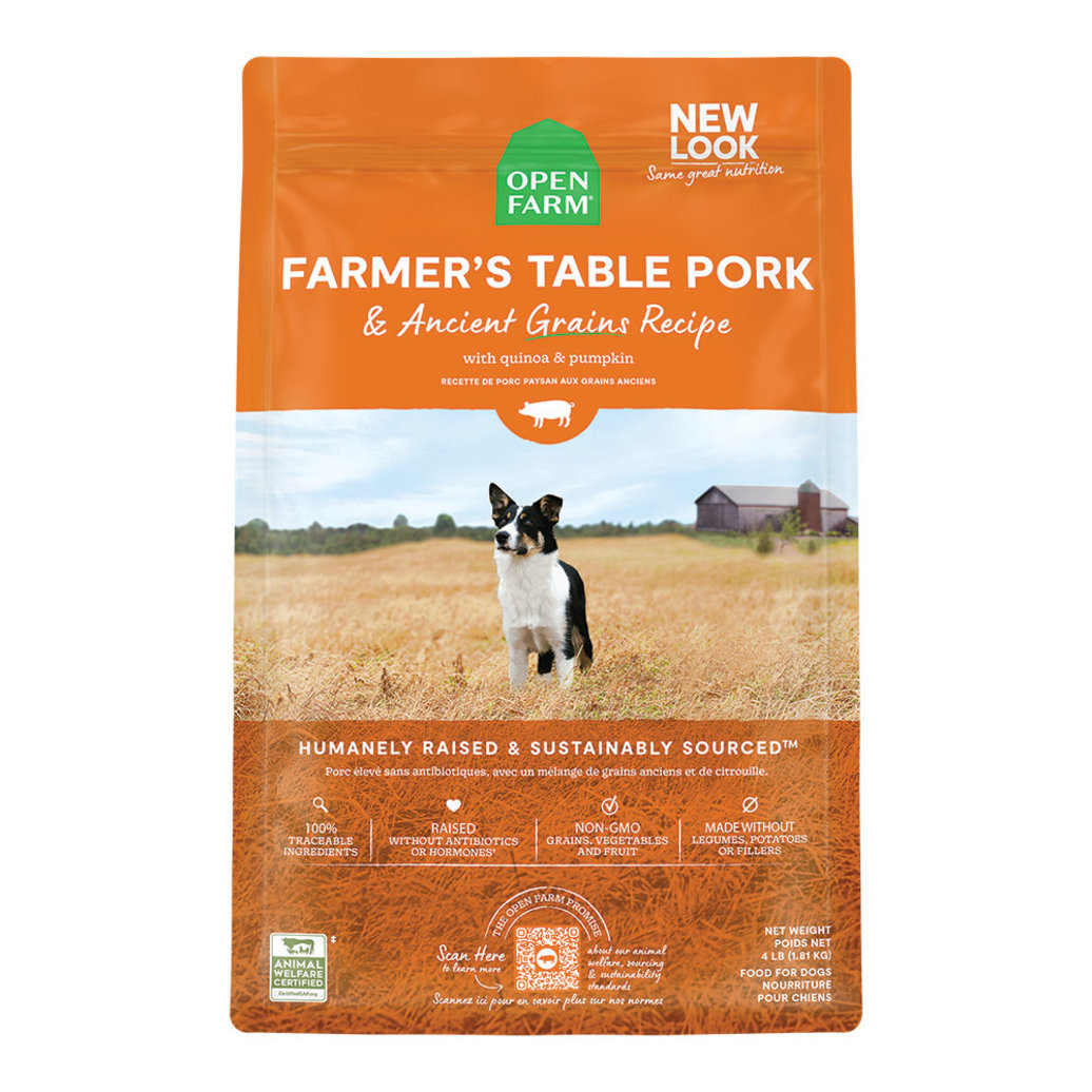 View larger image of Open Farm, Farmer’s Table Pork & Ancient Grains Adult Dog Dry Food