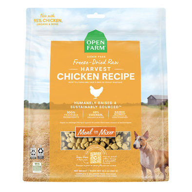 Open Farm, Adult - Freeze Dried Raw Morsels - Harvest Chicken - Freeze Dried Dog Food