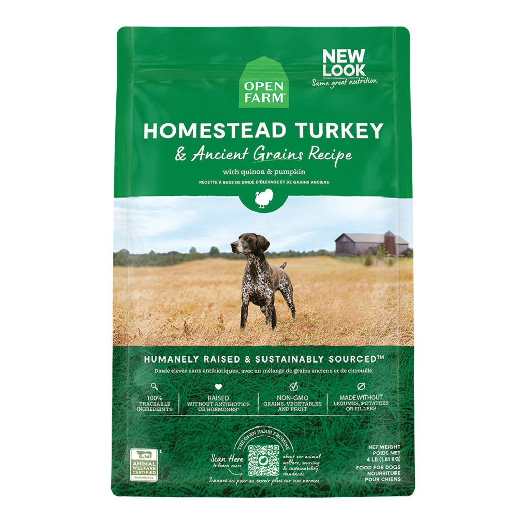 View larger image of Open Farm, Homestead Turkey & Ancient Grains Adult Dog Dry Food