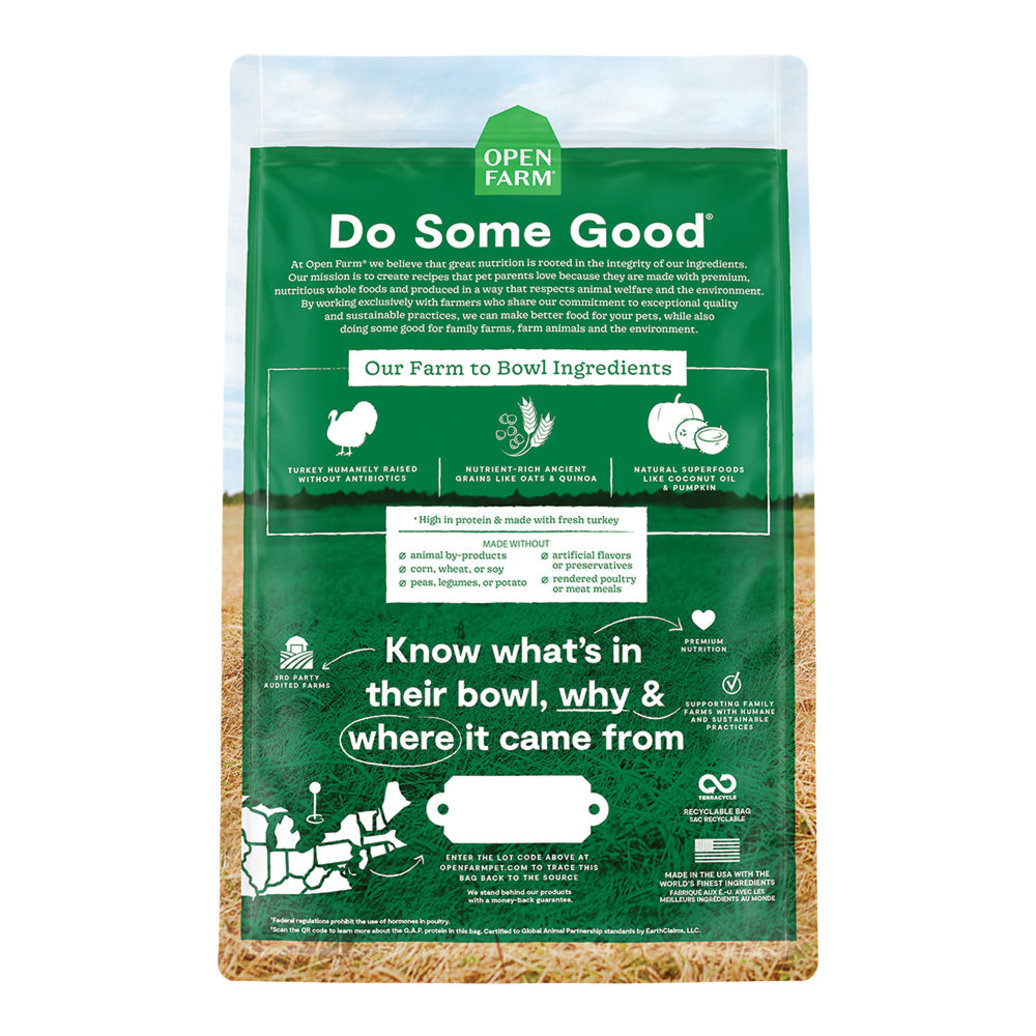 View larger image of Open Farm, Homestead Turkey & Ancient Grains Adult Dog Dry Food