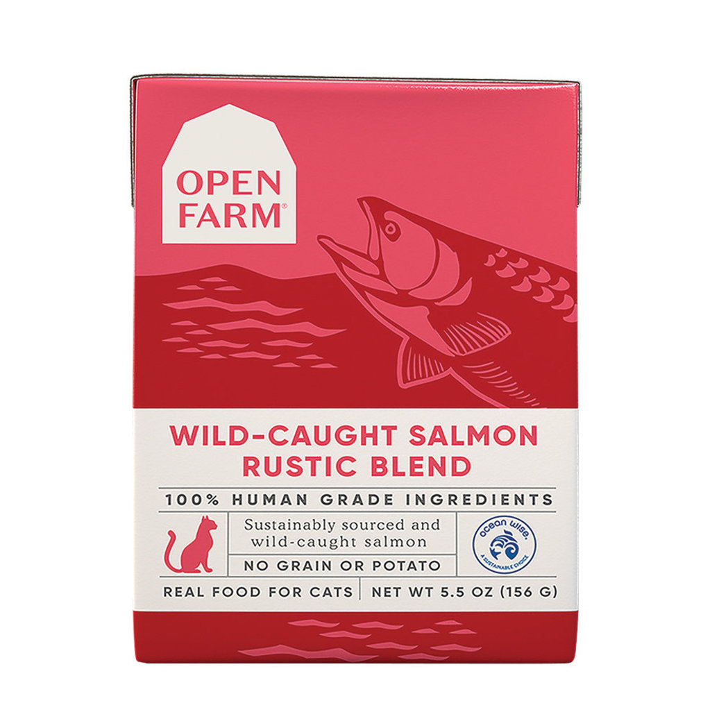 View larger image of Open Farm, Wild Caught Salmon Rustic Blend Cat Wet Food - 156 g - Wet Cat Food