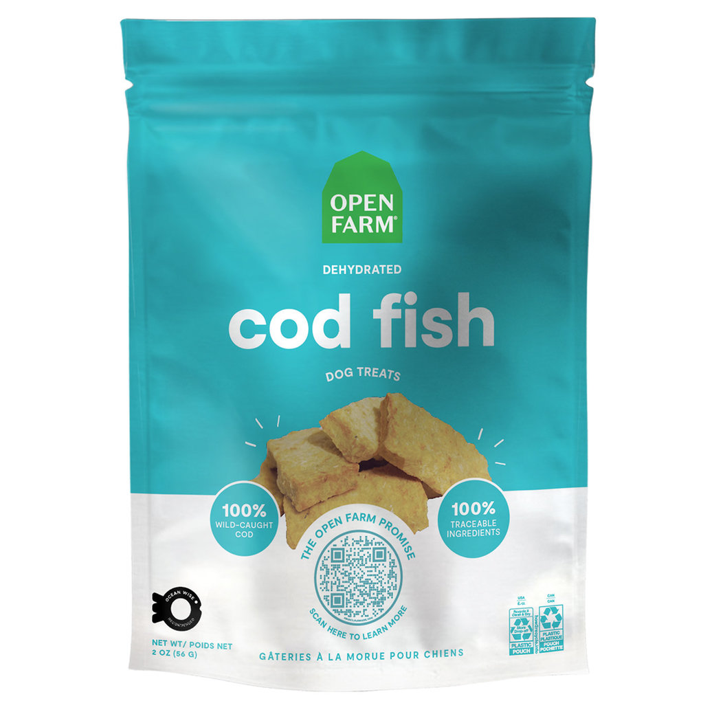 View larger image of Open Farm, Dehydrated Cod Fish Dog Treats - 56 g - Dog Treat