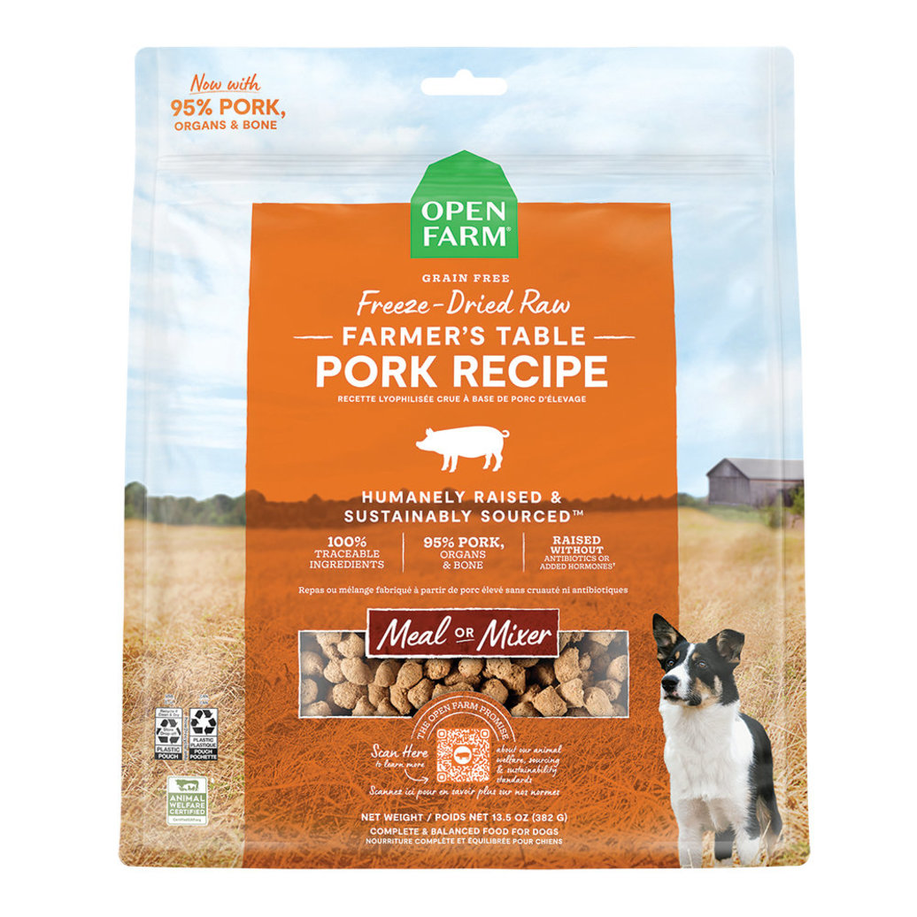 View larger image of Open Farm, Farmer's Table Pork Freeze Dried Raw Dog Food
